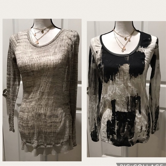 Simply Vera Wang Bundle Tops Scoop Neck Long Sleeves Size Small - Picture 1 of 13